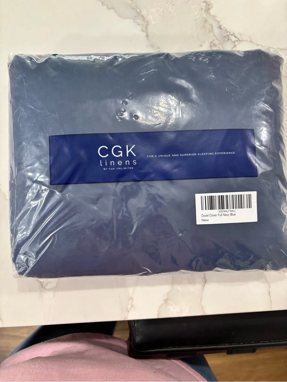 GK Linens Luxury Full Duvet Cover Set - Navy Blue